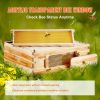 Bee Hive Medium Box Starter Kit, 100% Beeswax Coated Natural Cedar Wood, Langstroth Beehive Kit with 10 Frames and Foundations
