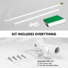 Combo Pack 6 Feet Tangle Free Spinning Flagpole White Italy Italian Flag 3x5 ft Printed 150D Brass Grommets Flag Included Aluminum Flag Pole