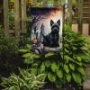 Scottish Terrier Spooky Halloween Garden Flag Mailbox Flag Decorative Yard Flag Banner Outside Patio Artwork Yard Flower Beds, Garden Size, Multicolor