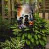 Rottweiler Spooky Halloween Garden Flag Mailbox Flag Decorative Yard Flag Banner Outside Patio Artwork Yard Flower Beds, Garden Size, Multicolor