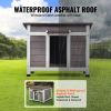 Outdoor Cat House Wooden Feral Cat Shelter with Roof Door Flaps & Window