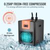 Aquarium Chiller, 92 Gal 348 L, 1/4 HP Hydroponic Water Chiller, Quiet Refrigeration Compressor for Seawater and Fresh Water