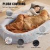 a Human Dog Bed 72x48x10in Large Human Size Dog Bed Washable Faux Rabbit Fur