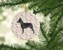 Australian Cattle Dog Merry Christmas Ceramic Ornament Christmas Tree Hanging Decorations for Home Christmas Holiday, Party, Gift, 3 in, Multicolor