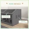 PawHut Wooden Hamster Cage, Hamster Habitat, Small Animal Cage Playhouse for Gerbils Mice with Suspension Bridge, Ladders, Openable Top, Hut