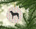 Majorca Shepherd Dog Ceramic Ornament Christmas Tree Hanging Decorations for Home Christmas Holiday, Party, Gift, 3 in, Multicolor