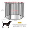 Dog Playpen DIY Adjustable, Puppy Play Pen Dog Fences Indoor with Automatically Close Lock, Pet Door for Doorway Stair