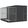 Aviary with Extension Silver 114.2"x119.3"x85" Steel