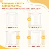 30"-41" Extra Wide Walk Through Dog Gate w/ Cat Door, 3-Inch & 5.5-Inch Extension Kits, 37" High