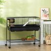 PawHut Two-Story Small Animal Cage with Stand, Shelf, Wheels, for Guinea Pig, Hedgehog, Chinchilla, Ferret