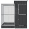 Aviary with Extension Silver 82.3"x79.9"x85" Steel