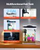 2 Gallon Fish Tank Aquarium LED Smart Square Clear Glass 7 Color Self Cleaning