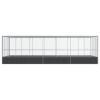 Aviary with Extension Silver 285.4"x120.9"x83.5" Steel