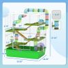 PawHut 23" 5-Tier Hamster Cage with Wheel and Water Bottle, Green
