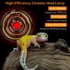 2Pcs Ceramic Heat Lamp 150W Infrared Reptile Heat Lamp No Light Emitting For Pet Brooder Incubator Reptile Lizard Turtle Snake Terrarium