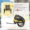 Aosom Medium Dog Bike Trailer with Hitch Coupler Quick Release Wheels Reflectors Safety Flag in Vibrant Yellow