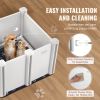 Dog Whelping Box 28.3x28.3x18.1in PVC with Rails Pee Pad for Dogs Puppies