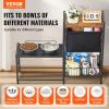 A Pet Feeding Station with Storage Dog Food & Toy Organizer Raised Dog Bowls