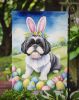 Shih Tzu Easter Egg Hunt Garden Flag Mailbox Flag Decorative Yard Flag Banner Outside Patio Artwork Yard Flower Beds, Garden Size, Multicolor