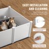 Dog Whelping Box 59.8x59.8x24.0in PVC with Rails Pee Pad for Dogs Puppies