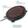 4in LED Aquarium Air Bubble Lamp Multi Colored Submersible Fish Tank Air Stone Disk Lamp Underwater Bubble Light