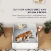 PawHut Whelping Box for Dogs and Puppies, Dog Whelping Box with Waterproof Pee Pad, Adjustable Height Door, for Large Dogs Indoor Use, 49" x 47" x 19"