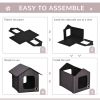 PawHut Heated Cat Houses for Outdoor and Indoor, Portable Kitty Shelter, Waterproof and Insulated, Brown