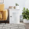 Dog Crate Furniture White 17.7"x24.4"x23.2" Engineered Wood