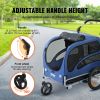 a Dog Bike Trailer, Supports up to 100 lbs, 2-in-1 Pet Stroller Cart Bicycle Carrier, Easy Folding Cart Frame with Quick Release Wheels