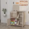 Guinea Pig Cages,4-Tier Hamster Cage Wood with Storage Cabinet, House for Rat Chinchilla, Openable Top, Acrylic Windows