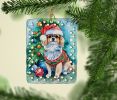 Tibetan Spaniel Christmas Porcelain Ornament Christmas Tree Hanging Decorations for Home Christmas Holiday, Rectangle, Gift, Multicolor