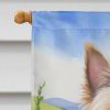 Cairn Terrier Easter Egg Hunt House Flag Large Porch Sleeve Pole Decorative Outside Yard Banner Artwork Wall Hanging, Polyester, House Size
