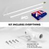 Combo Pack 6 Ft Tangle Free Spinning Flagpole White New Zealand Flag 3x5 ft Printed 150D Brass Grommets (Flag Included) Aluminum Flag Pole