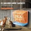Wall Mounted Goat Hay Feeder 2 in 1 Hay and Grain Feeder 21 Gallons
