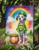 Dalmatian St Patrick's Day Garden Flag Mailbox Flag Decorative Yard Flag Banner Outside Patio Artwork Yard Flower Beds, Garden Size, Multicolor