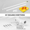 Combo Pack 6 Ft Tangle Free Spinning Flagpole White New Mexico NM State Flag 3x5 ft Printed 150D Brass Grommets (Flag Included) Aluminum Flag Pole