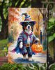 Bernese Mountain Dog Halloween Trick or Treat Garden Flag Mailbox Decorative Yard Banner Outside Patio Artwork for Flower Beds, Garden Size