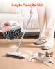 Pet Hair Removal Broom 58.46 in Adjustable Long Handle Pet Hair Rubber Broom