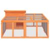 Rabbit Hutch Brown 56.7"x48.4"x26.6" Solid Wood Pine