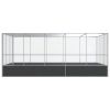 Aviary with Extension Silver 203.9"x120.9"x83.5" Steel