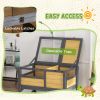 PawHut Tortoise Habitat with Shelf Storage, Tortoise Enclosure with Weather Protection, Tortoise Gift Accessory, Reptile Enclosure with Tray