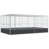 Aviary with Extension Silver 203.9"x120.9"x83.5" Steel