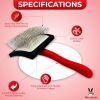 Warren London - FurBreeze Pro Max Slicker Brush | Large 4"x3" Dog Grooming Tool | Made in the USA