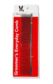 Warren London - Groomer's Everyday Copper Dog Comb | 7.5 Inch Dual-Action Grooming Tool | Made in the USA