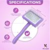 Warren London - Precision Pro Slicker Brush | Medium 3.5"x2" Grooming Tool | Made in the USA