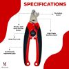 Warren London - Stainless Steel Dog Nail Clippers with Built-In Safety Guard | Made in the USA