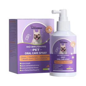 Yegebang Pet Teeth Cleaning Spray Pet Oral Cleaning Deodorizing Fresh Breath (Option: 1pcs)