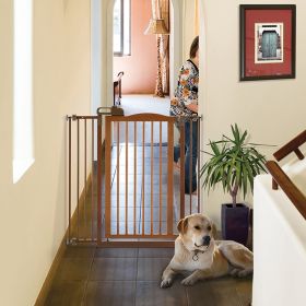 Tall One Touch Gate Safety Gate Extension (Option: Touch Gate II in Brown)