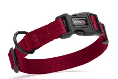 Fidos Lair | Dogline - Classic Flat Nylon Collar (3/4" Width | Adjusts 13" – 20") (Option: Berry)