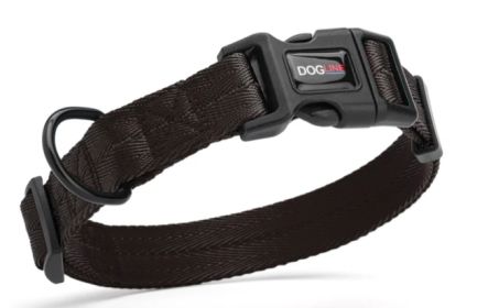 Fidos Lair | Dogline - Classic Flat Nylon Collar (5/8" Wide | Adjusts 11" – 16") (Option: Black)